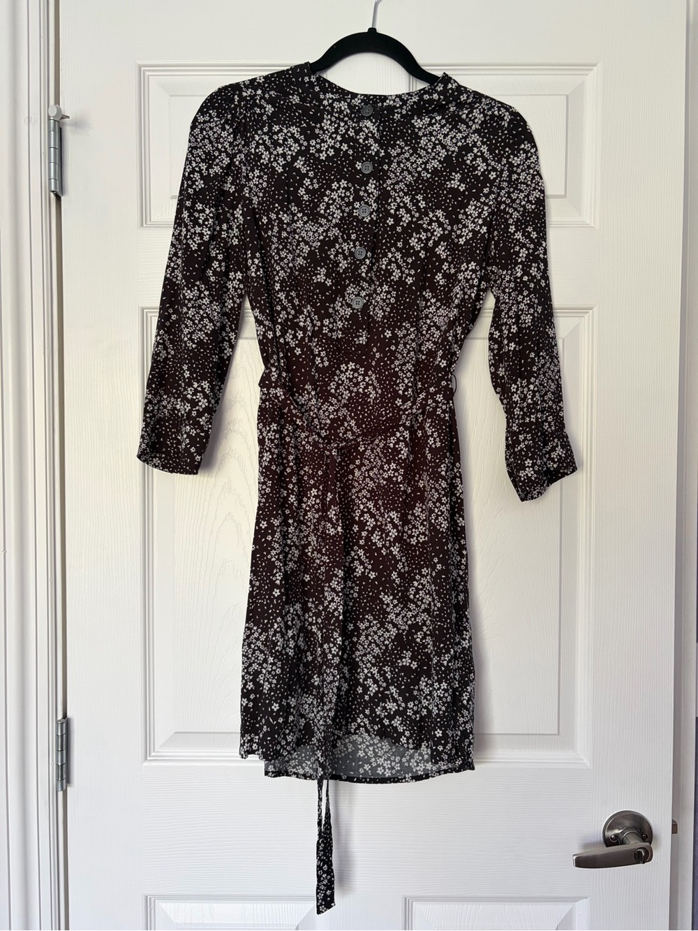 GAP Black Dress with White Floral Print